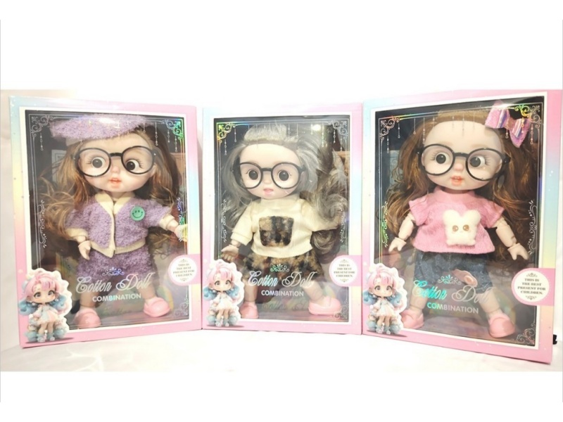 12-Inch 28Cm 14-Joint Solid 3D True Eyeball Cute Kid Peach-Flavored Meatballs With Eyes In 3 Mixed Sets