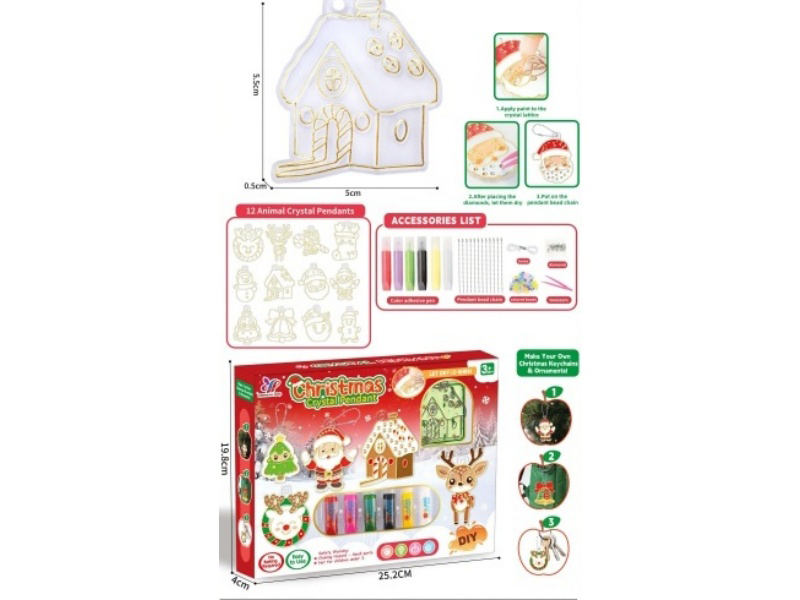 Diy Beaded Christmas Glue Painting Without Baking