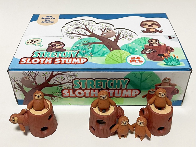 Stretchy Sloth Stump Toys 24pcs