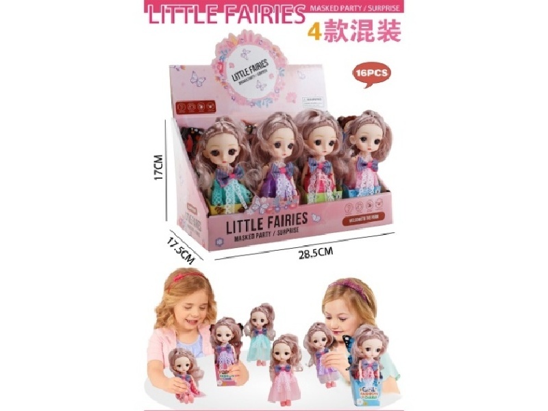 6-Inch 12-Joint 3D Eyeball Doll (4 Mixed Sets, 16 Sets)