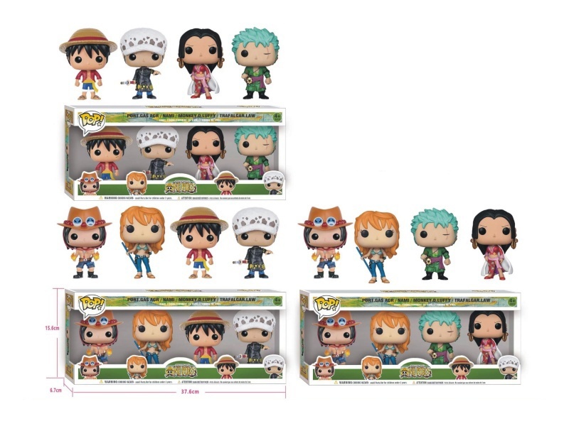 4 "New Pop One Piece Figure Single Box Set