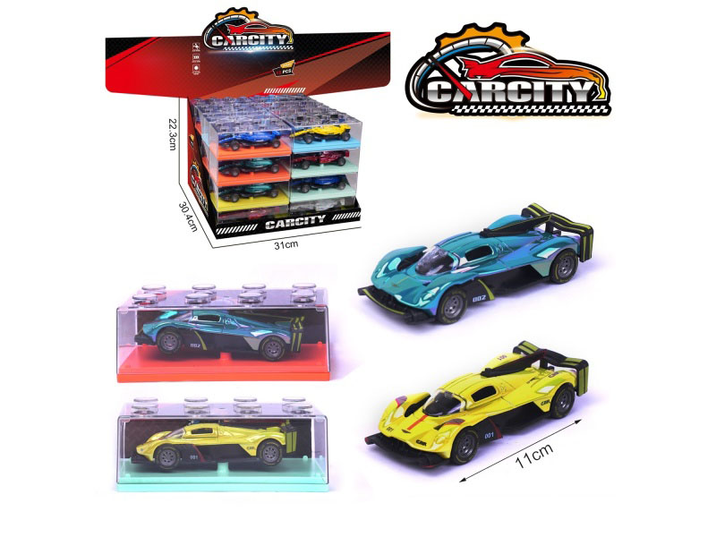 1:36 Colorful Rally Alloy Car Aston Martin Racing Car With A Mix Of Iridescent Blue And Green Colors