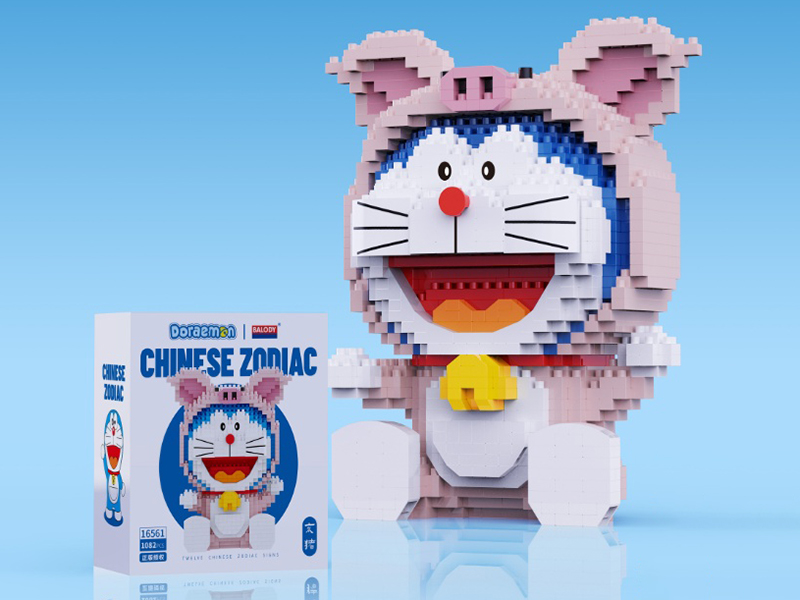 Doraemon Twelve Chinese Zodiac Sings Building Blocks - Pig 1082pcs