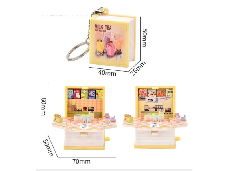 3D Foldable Pop-Up Book -Mini Milk Tea Shop (Upgraded And Enhanced Version)