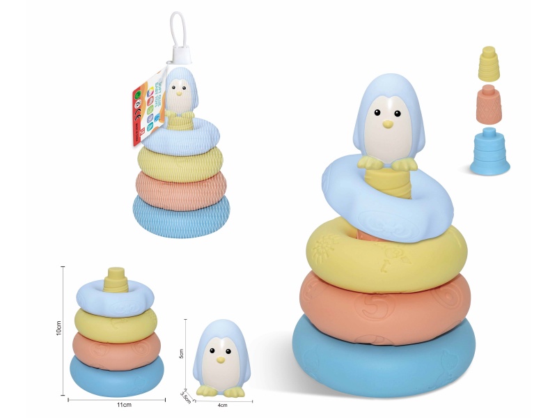 Soft Rubber Stacking Ring Finger Doll Set(Sea Animal) 8PCS