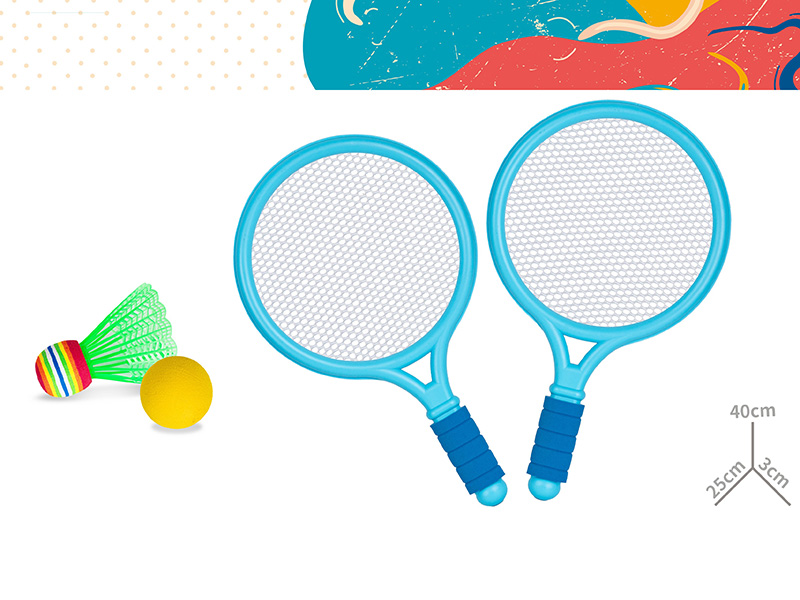 Badminton - Blue+Blue (Equipped With 1 Badminton Shuttlecock + 1 UVA Ball)