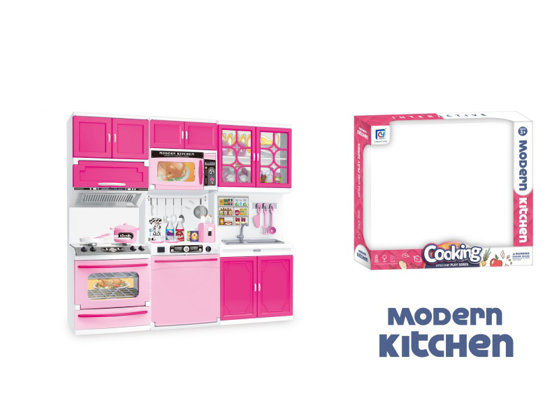 Pink Solid Color Kitchen And Kitchenware Set