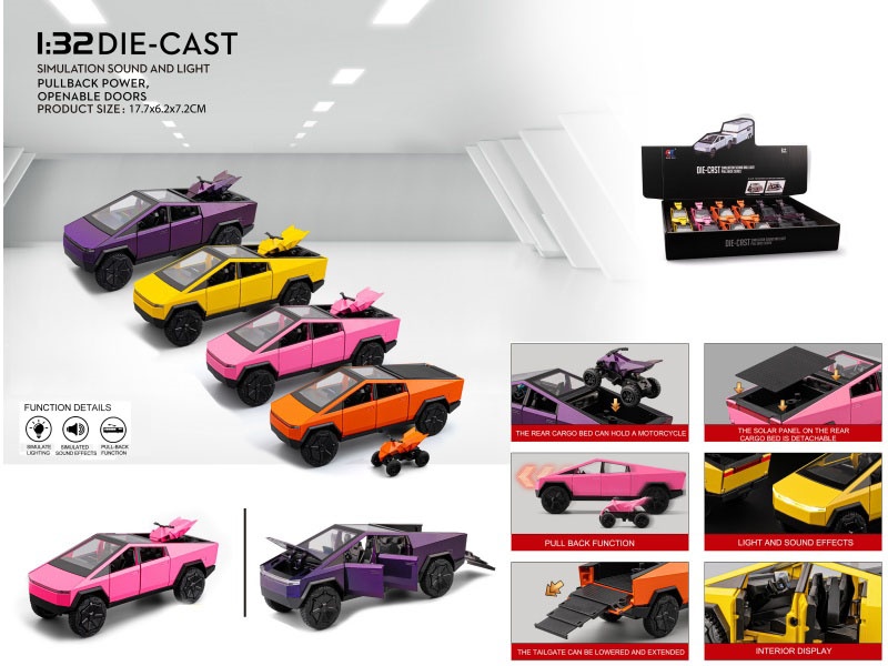 1:32 Tesla Pickup Truck (Color Version)