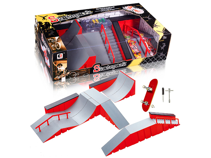 Finger Skateboard Skate Park Set(4 Finger Skateboards)