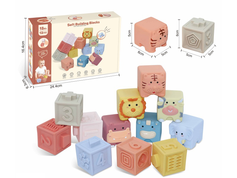 Animal & Constellations Numbers Soft Building Blocks 12pcs