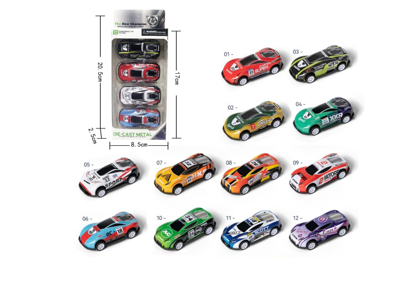 Four Pull-Loaded Light Alloy Trolleys