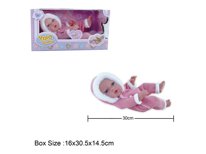 12-Inch Full Vinyl Baby Doll For Newborns