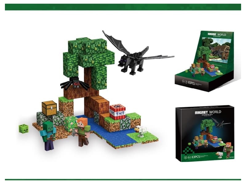 Magnetic Building Blocks-Swamp Adventure (Scene Display Box)