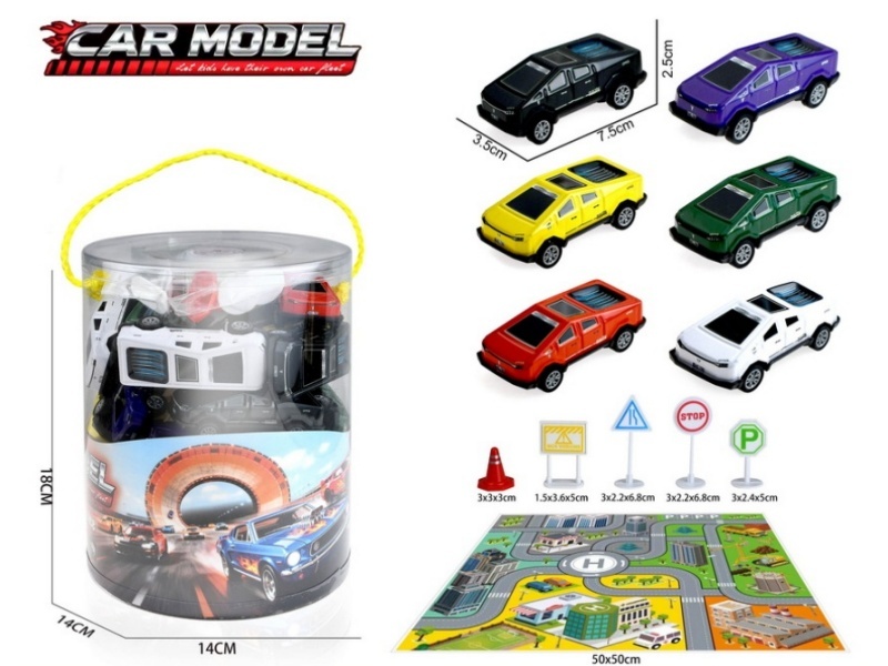 Pull Back Tesla Iron Cars Set