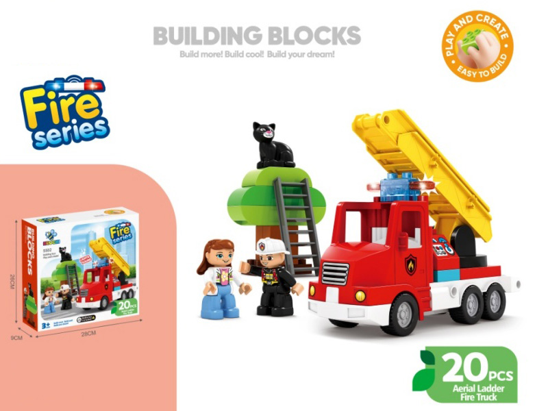 Fire Ladder Truck Building Blocks 20pcs