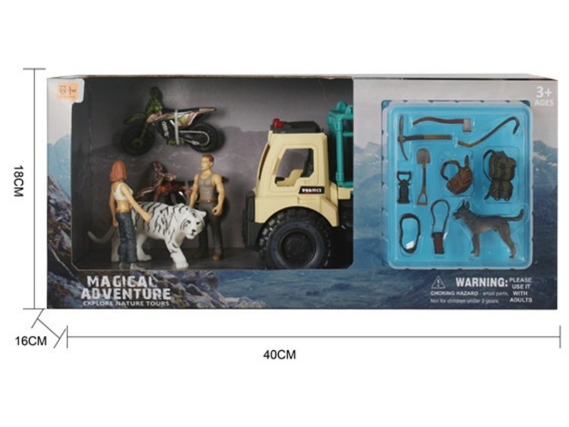 The Character + Truck + Tiger + Adventure Accessory Set (2 Mixed Outfits) Can Be Worn