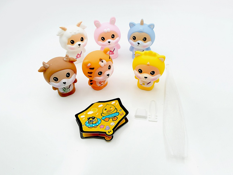 Little Shiba Inu Dressed In Vinyl With Bb Whistle