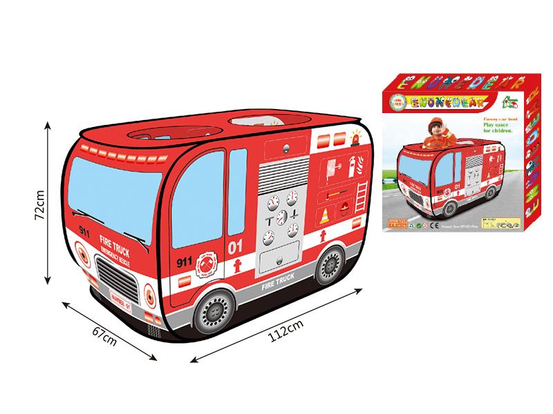 Red Fire Engine Shape Children Play Tent