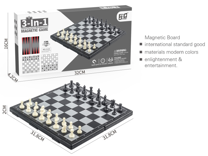 3 In 1 Chess/Checkers/Backgammon