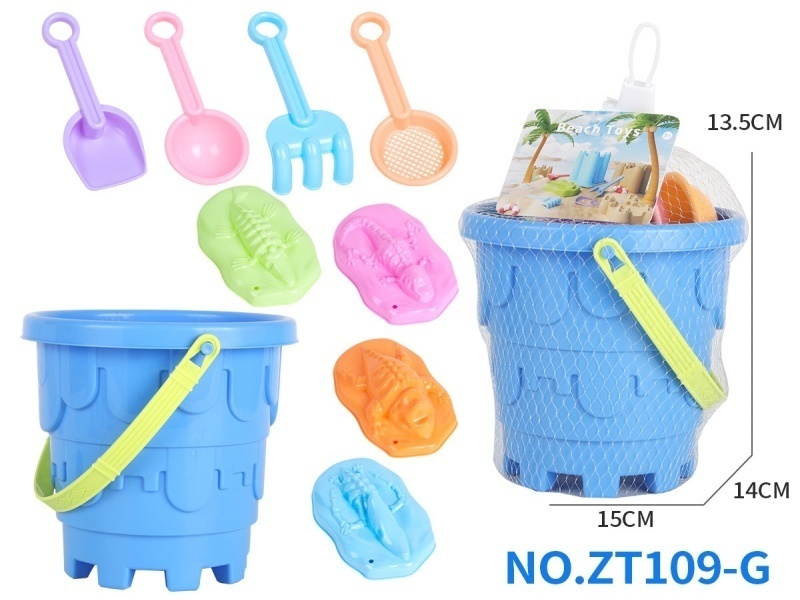 Castle Beach Bucket Dinosaur Fossil 9-Piece Set