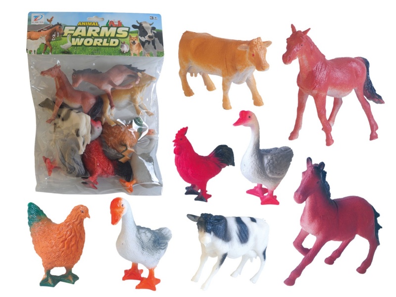 Pvc Simulated Farm Animal 8Pcs