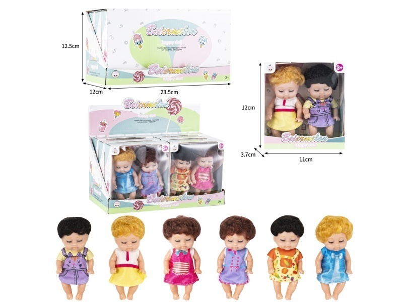 4-Inch Solid 2-Person Sleeping Doll (6 Boxes)