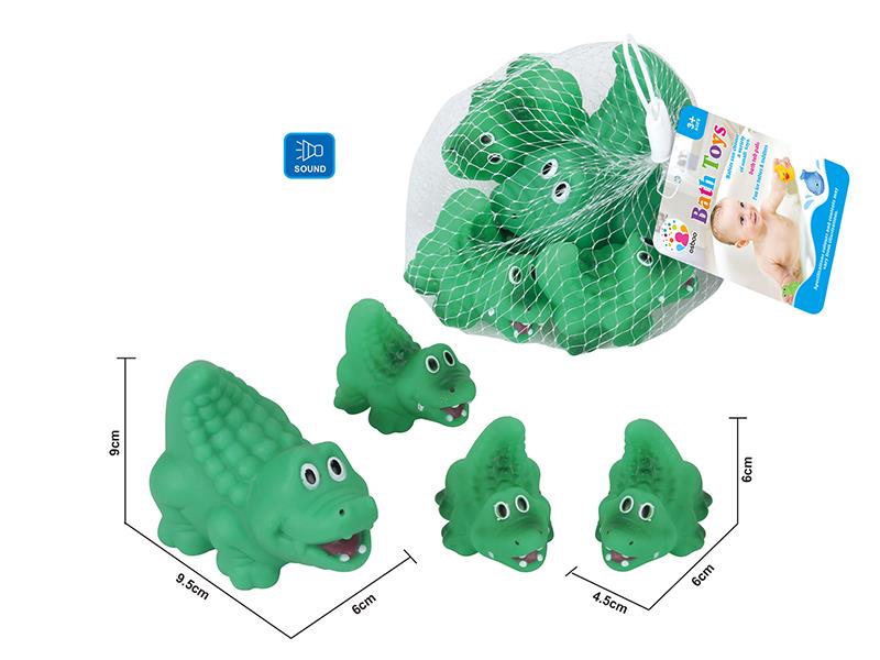 Cute Crocodile Kids Bath Toy Set