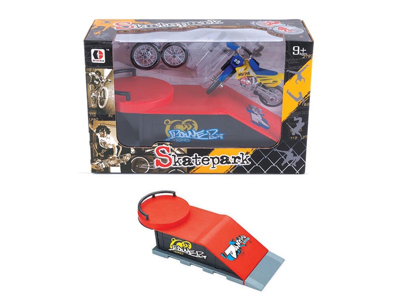 Motorcycle Finger Skateboard Skate Park Set