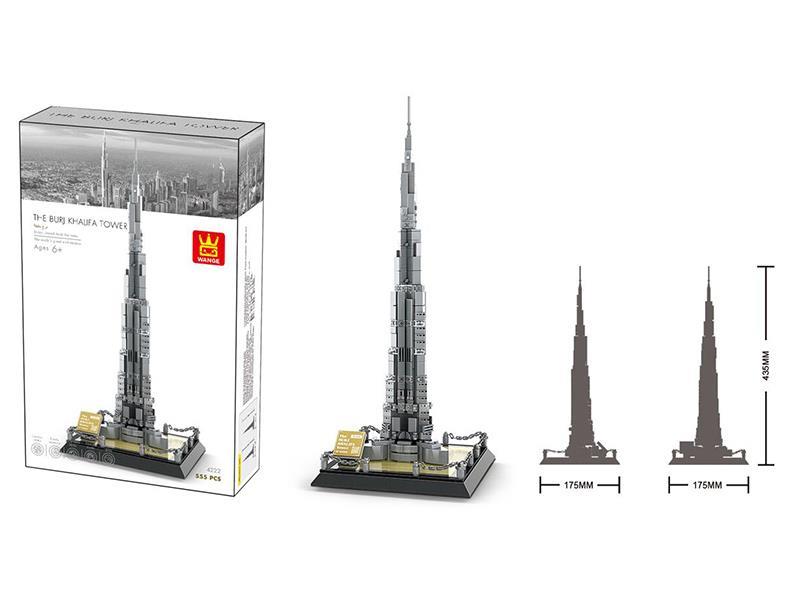 The Burj Khalifa Tower-Dubai,The United Arab Emirates Building Blocks 555pcs
