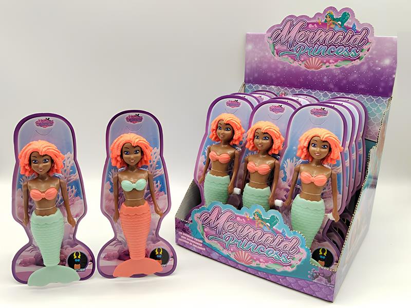 Wind Up Wag Tail Mermaid(Glow In The Dark, 7 Inch)12PCS