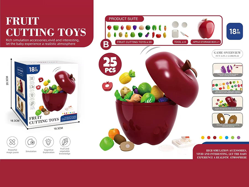 Fruit Cutting Toys 25pcs