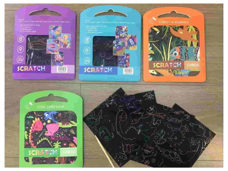 Portable Color Paper Bag Scratchboard