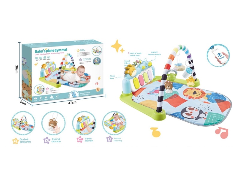 Animal Geometric Oval Pedal Guitar Fitness Stand (With Bluetooth Projection Small Aircraft)