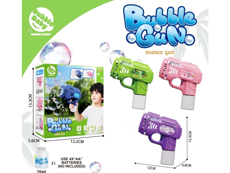 Mini One-Piece Dinosaur Bubble Gun With Light