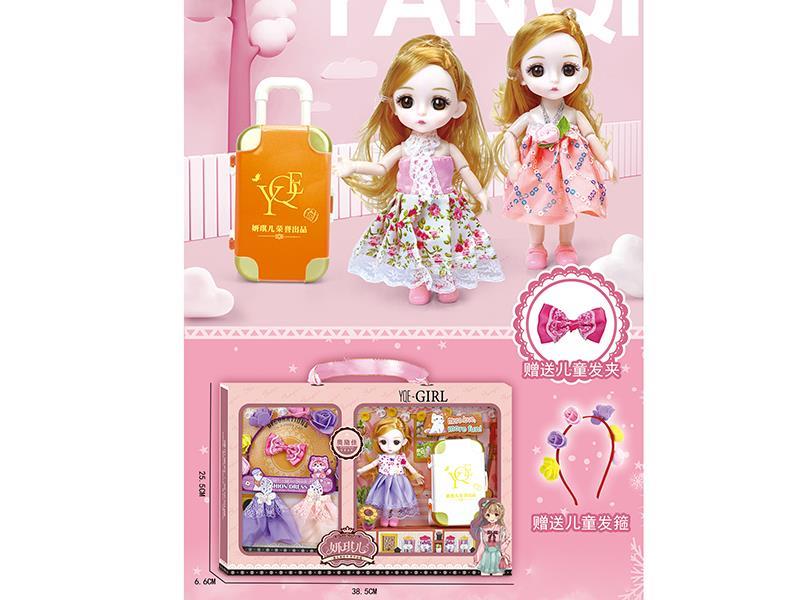 Fashion Doll With Luggage Set
