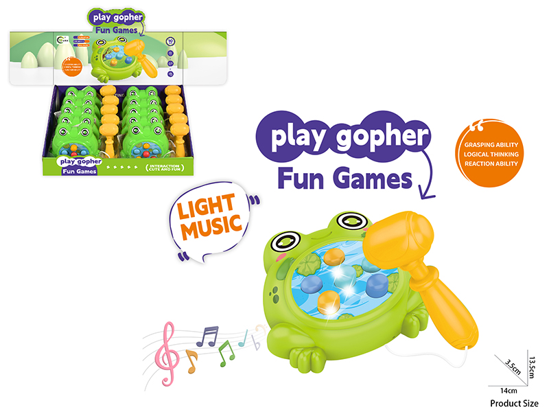 Whack-A-Mole With Light And Music/Frog 10pcs