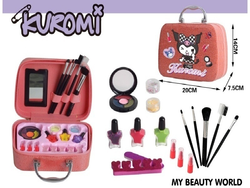 Kuromi Cosmetic Handbag (Glossy Powder Printed Pattern)