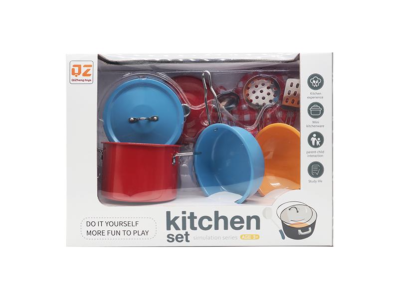 Multicolour Stainless Steel Tableware Toys With Glove