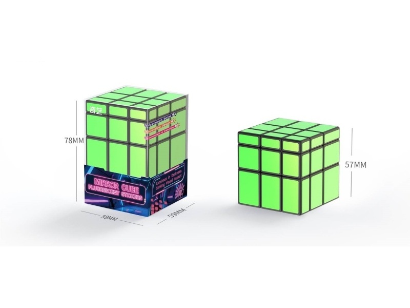 Luminous sticker mirror Rubik's Cube