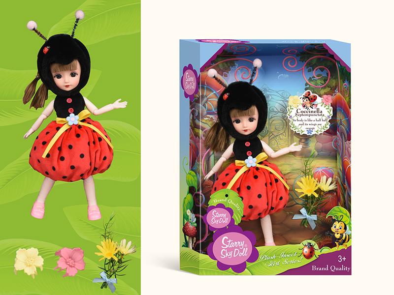 Insect Series 12 Inch 11-Joint Fashion Doll(Coccinella Septempunctata)