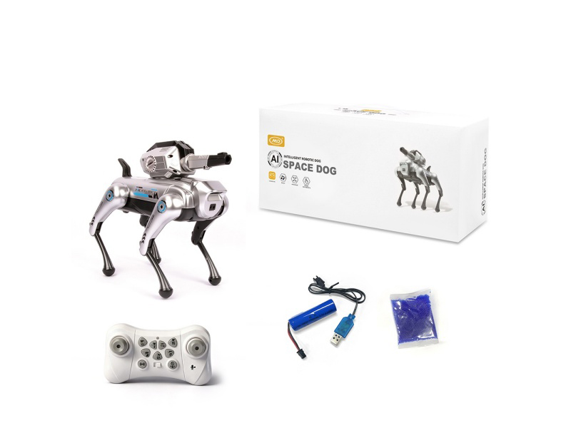 Remote Control Intelligent Robot Dog With Gun-Deck