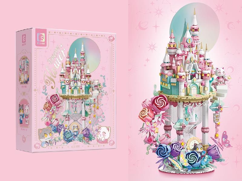 Flower Castle Hourglass Building Blocks 1936PCS