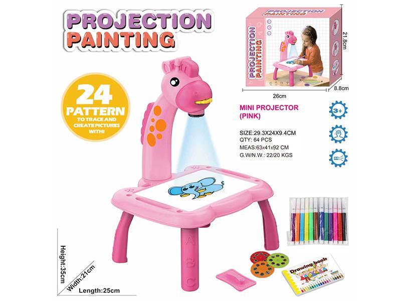 Giraffe Projection Drawing Board(Pink)