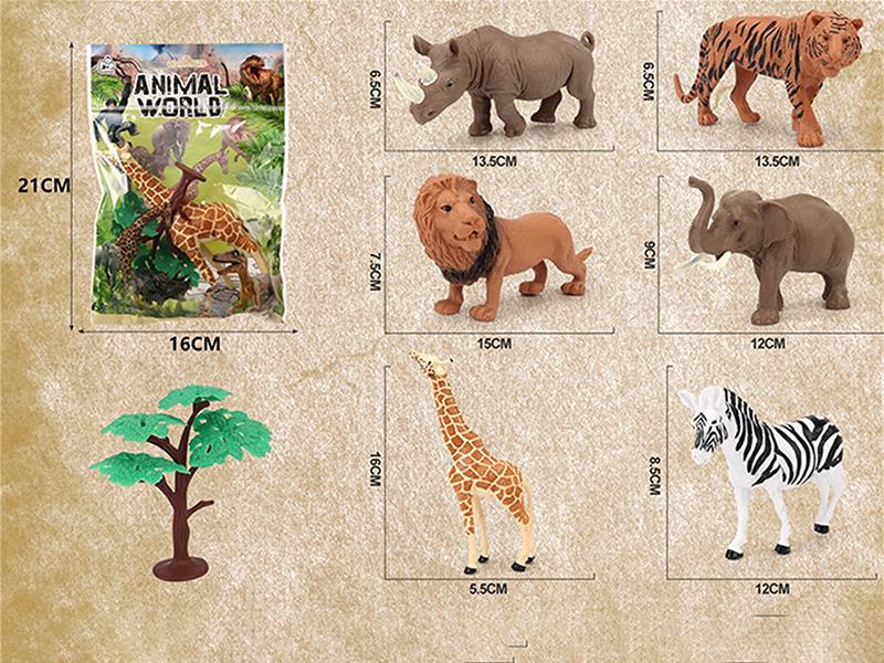 A Mixed Pack Of Six Small Animals