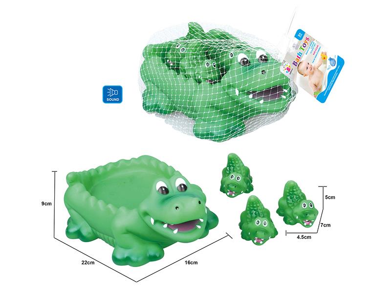 Cute Crocodile Kids Bath Toy Set