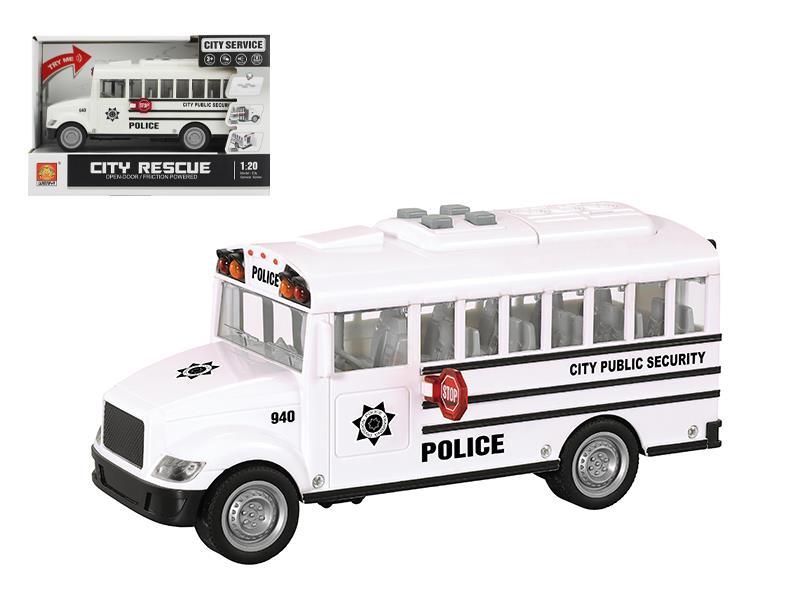 1:20 Friction School Bus(Opening Door,Light & Sound)