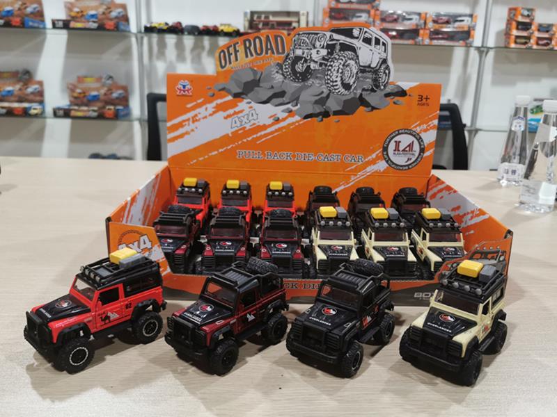 Pull Back Alloy Shock Absorption Land Rover Defender Off-Road Vehicle With Sound And Light