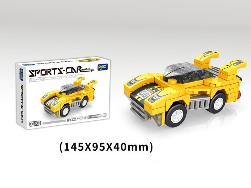 62PCS Yellow Sports Car Building Block