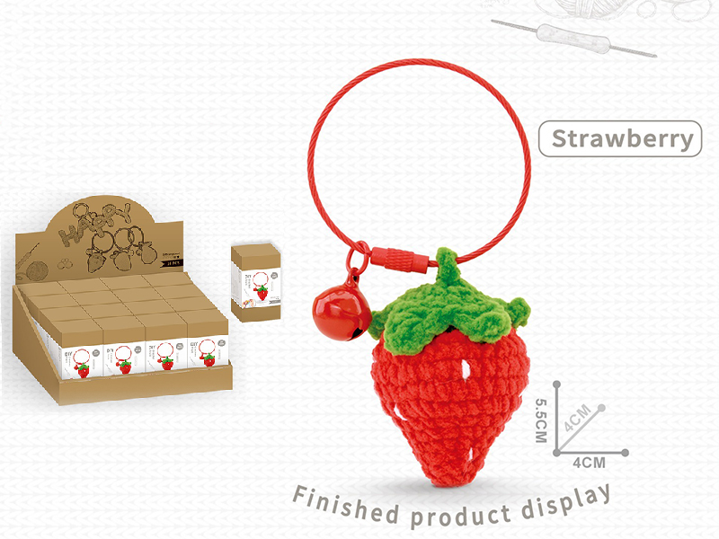 DIY Crochet Toy Strawberry Pendant(Including Making Tools)16PCS
