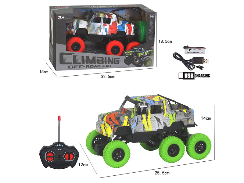 1:16 4CH Remote Control 6-Wheel Climbing Off-Road Vehicle